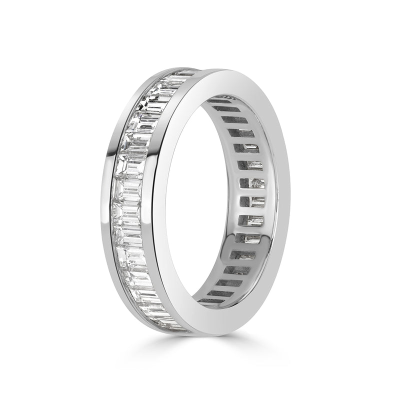 2.42ct Baguette Cut Diamond Eternity Band in 18k White Gold