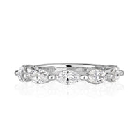 1.16ct Marquise Cut Diamond Band in 18k White Gold