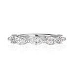 1.16ct Marquise Cut Diamond Band in 18k White Gold