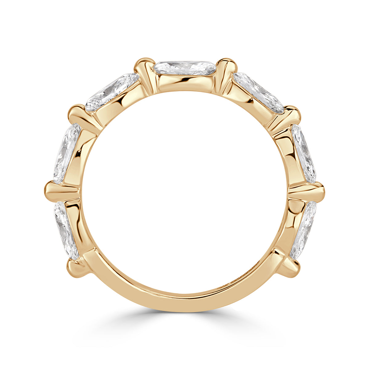 1.16ct Marquise Cut Diamond Band in 18k Champagne Yellow Gold