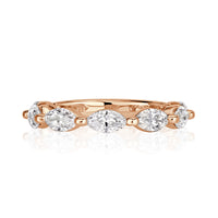 1.16ct Marquise Cut Diamond Band in 18k Rose Gold