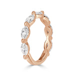 1.16ct Marquise Cut Diamond Band in 18k Rose Gold