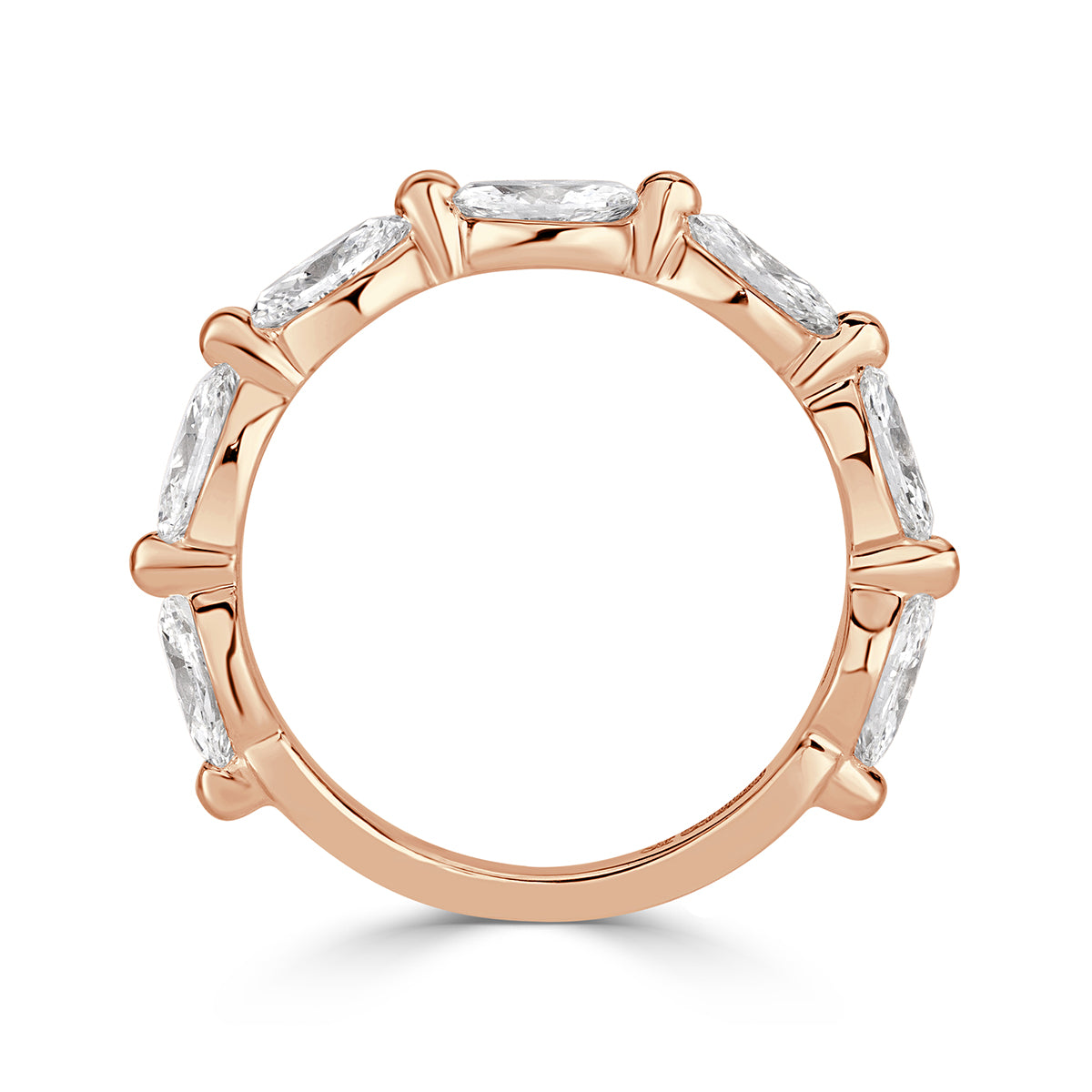 1.16ct Marquise Cut Diamond Band in 18k Rose Gold