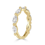 1.16ct Marquise Cut Diamond Band in 18k Yellow Gold