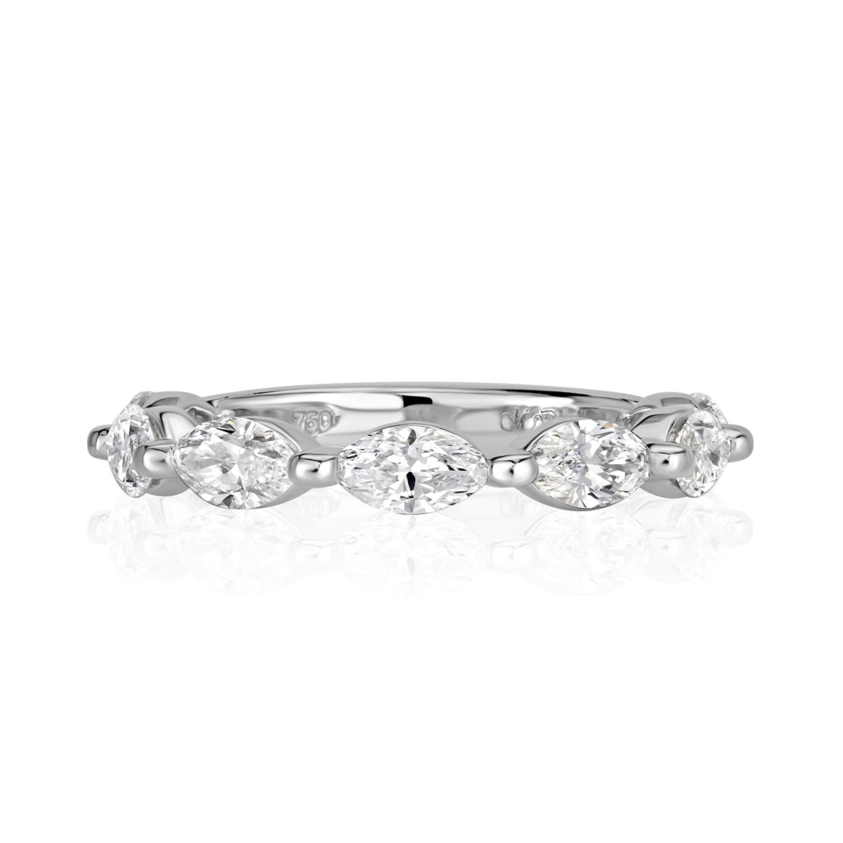 1.16ct Marquise Cut Diamond Band in Platinum