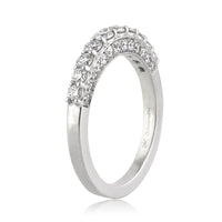 0.80ct Round Brilliant Cut Diamond Wedding Band Three-Sided in 18k White Gold