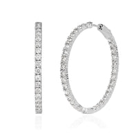 6.85ct Round Brilliant Cut Diamond Hoop Earrings