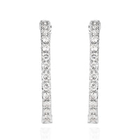 4.00ct Round Brilliant Cut Diamond Hoop Earrings