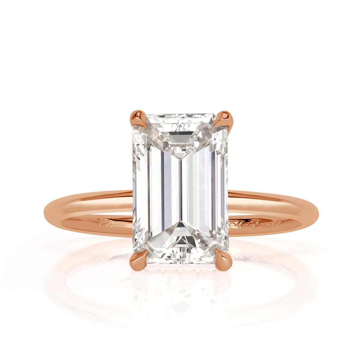 3.03ct Emerald Cut Diamond Engagement Ring