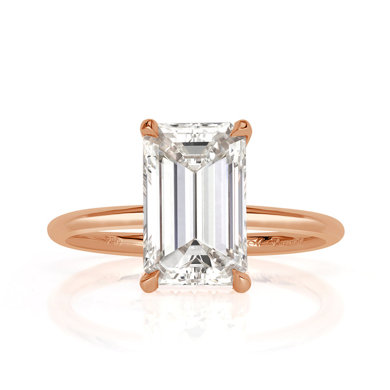 3.03ct Emerald Cut Diamond Engagement Ring