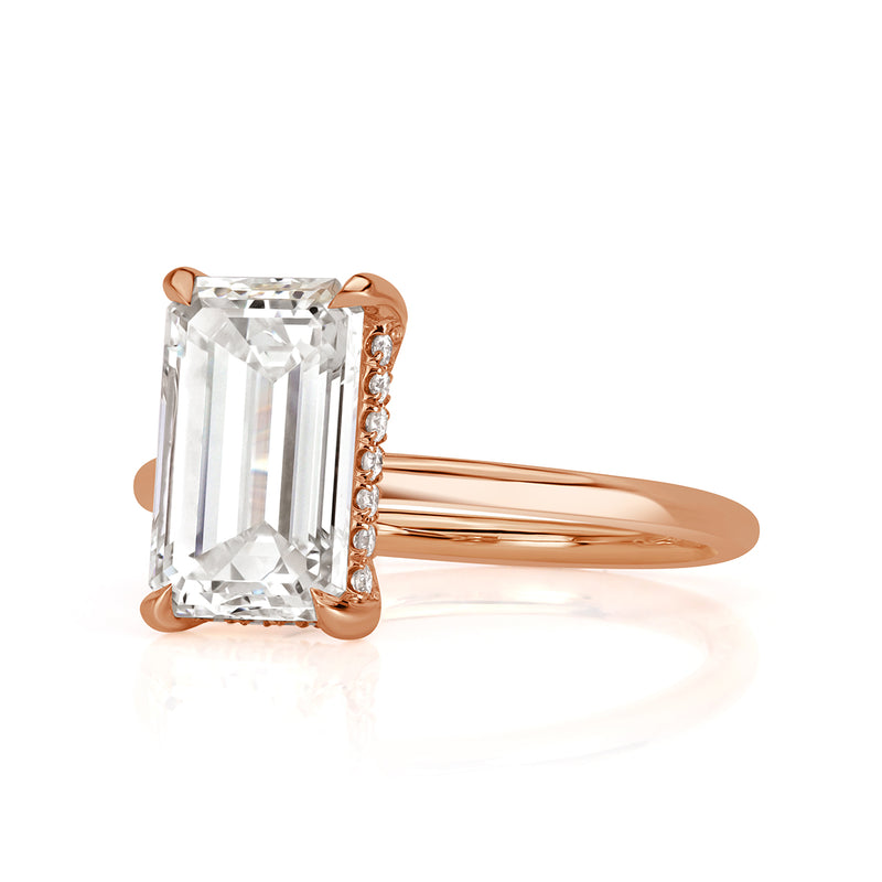 3.03ct Emerald Cut Diamond Engagement Ring