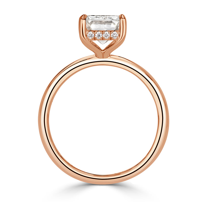 3.03ct Emerald Cut Diamond Engagement Ring