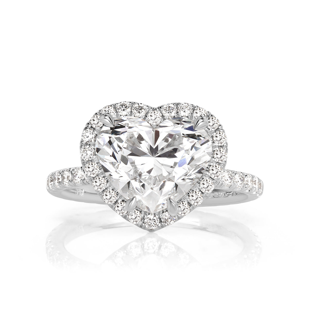 3.68ct Heart Shaped Diamond Engagement Ring