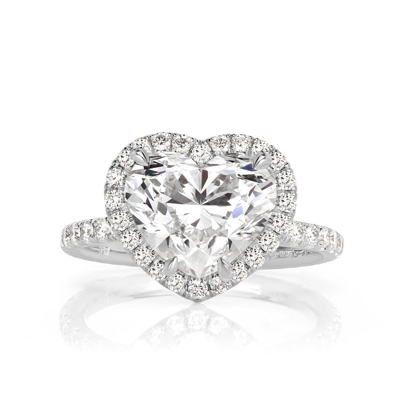 3.68ct Heart Shaped Diamond Engagement Ring