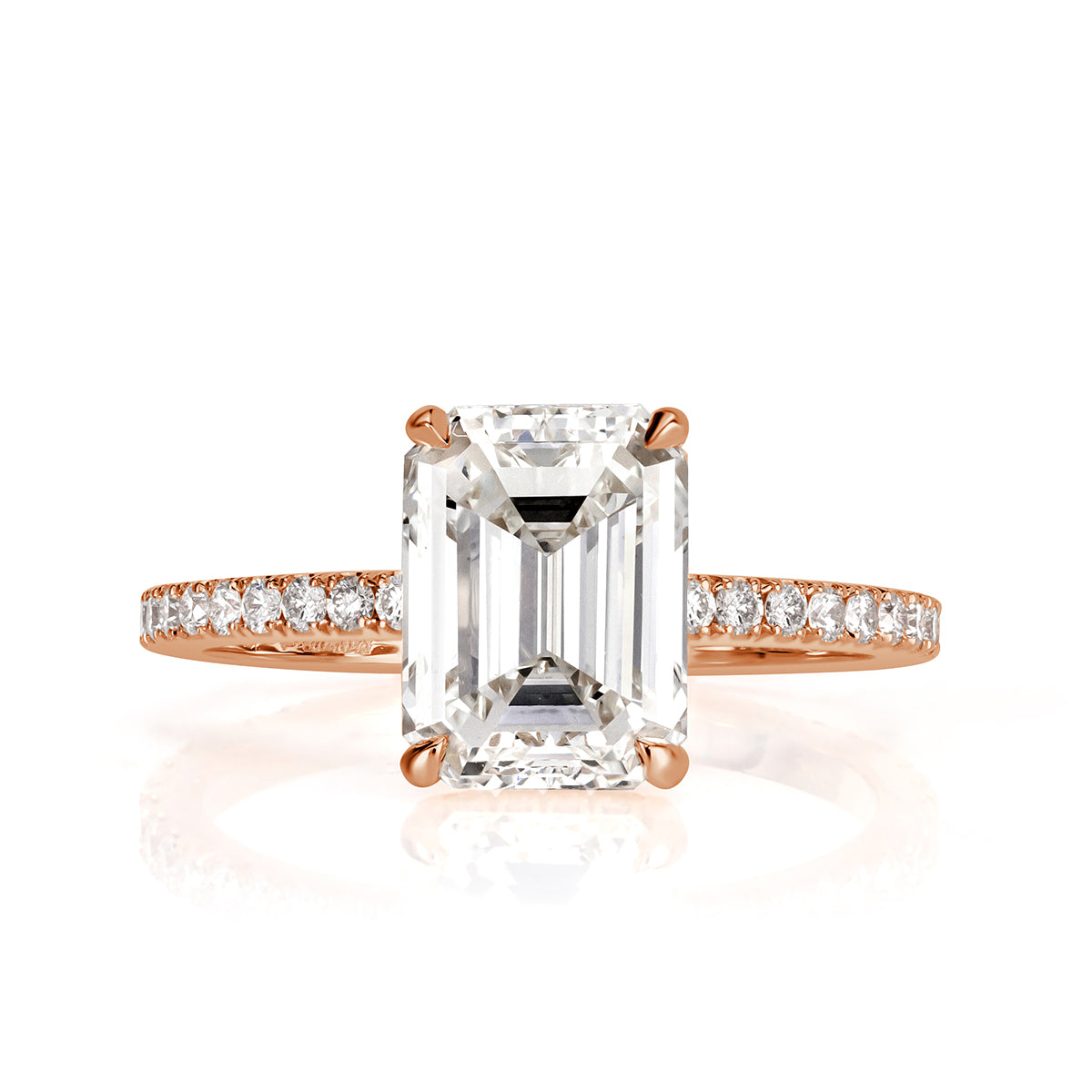 3.16ct Emerald Cut Diamond Engagement Ring