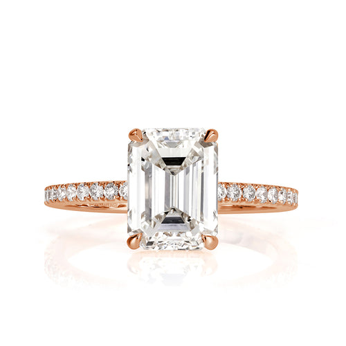 3.16ct Emerald Cut Diamond Engagement Ring