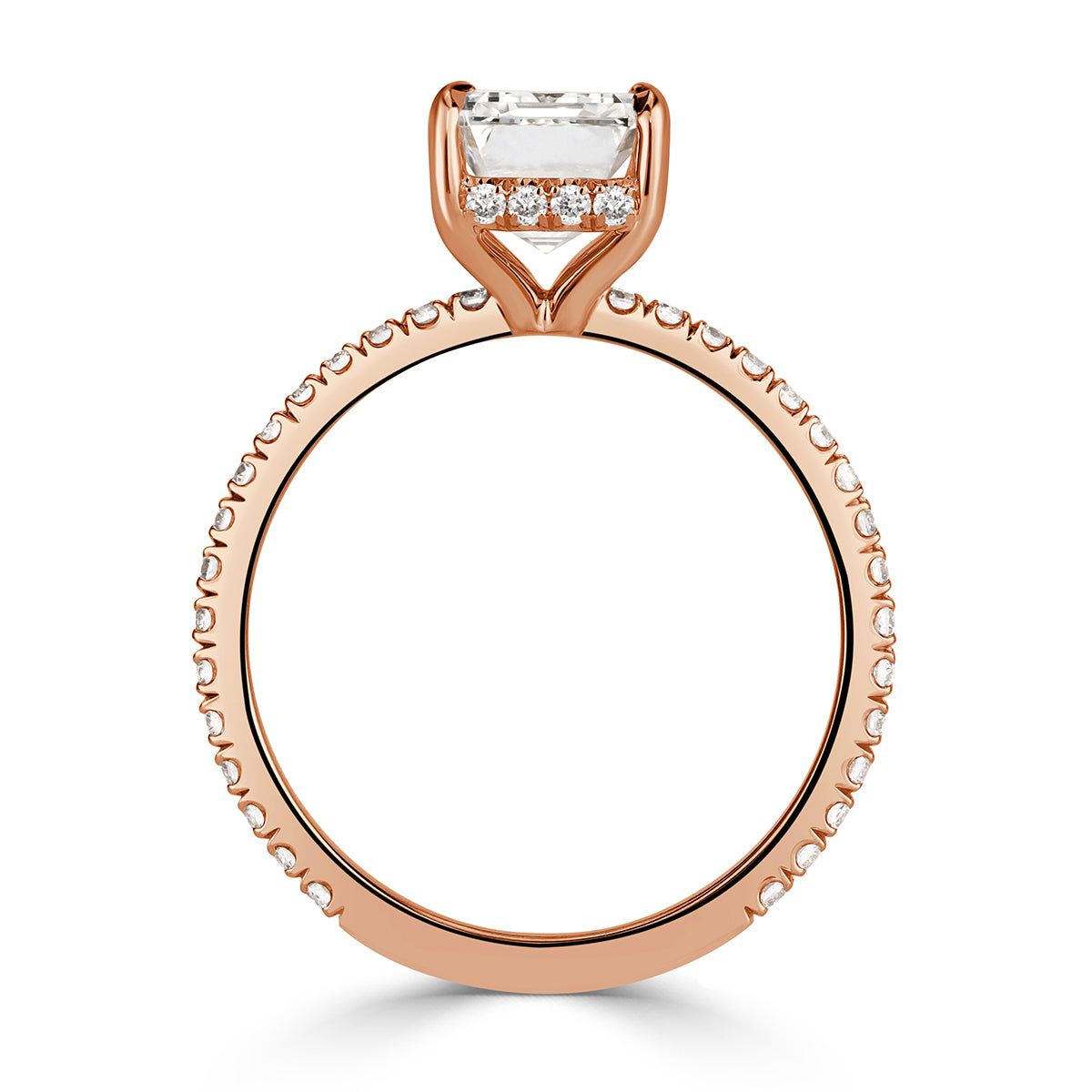 3.16ct Emerald Cut Diamond Engagement Ring