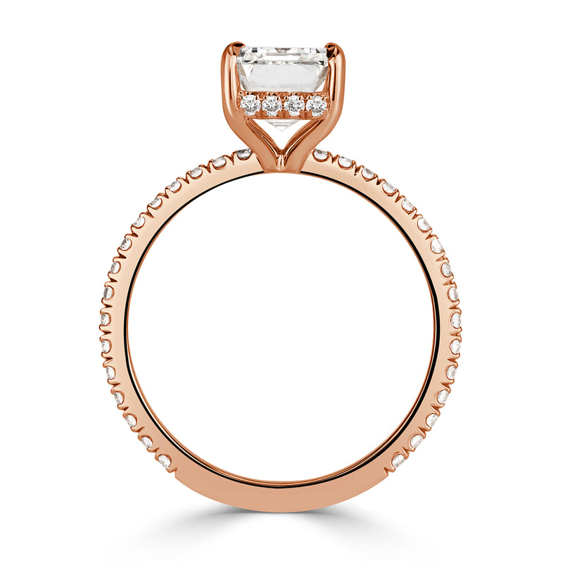 3.16ct Emerald Cut Diamond Engagement Ring