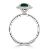 2.84ct Oval Cut Emerald Engagement Ring