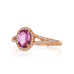 1.23ct Oval Cut Pink Sapphire Ring