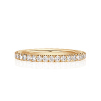 0.70ct Round Brilliant Cut Diamond Eternity Band in 18K Champagne Yellow Gold
