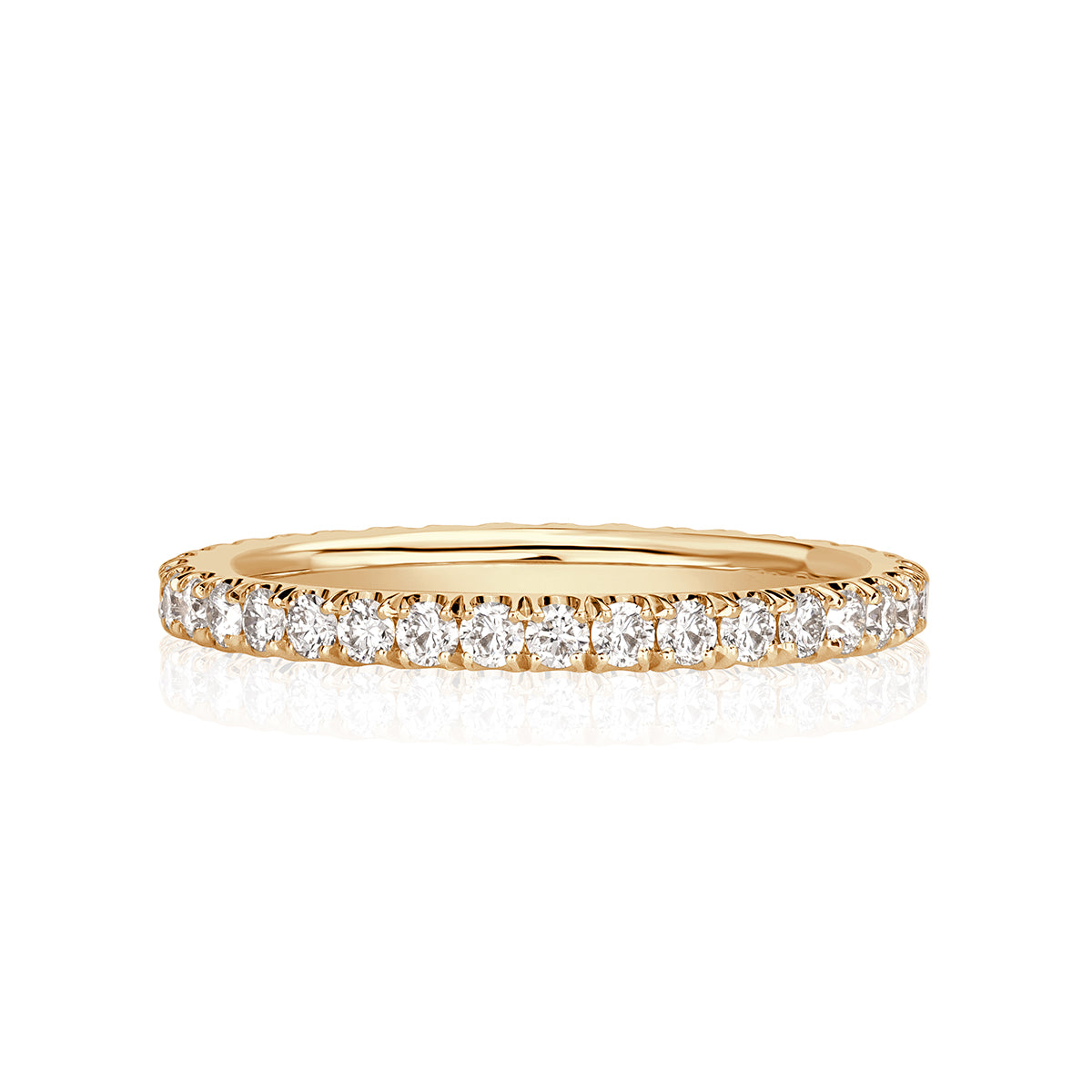 0.70ct Round Brilliant Cut Diamond Eternity Band in 18K Champagne Yellow Gold