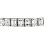 12.41ct Emerald Cut Diamond Tennis Bracelet in Platinum in 7'