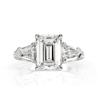 4.12ct Emerald Cut Diamond Engagement Ring
