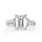 4.12ct Emerald Cut Diamond Engagement Ring