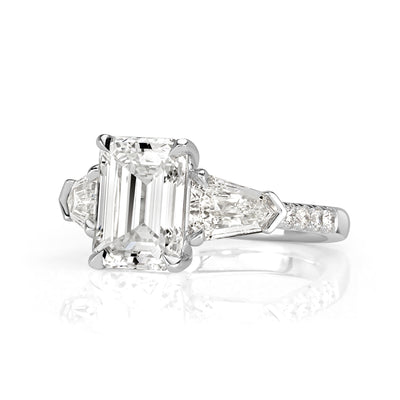 4.12ct Emerald Cut Diamond Engagement Ring