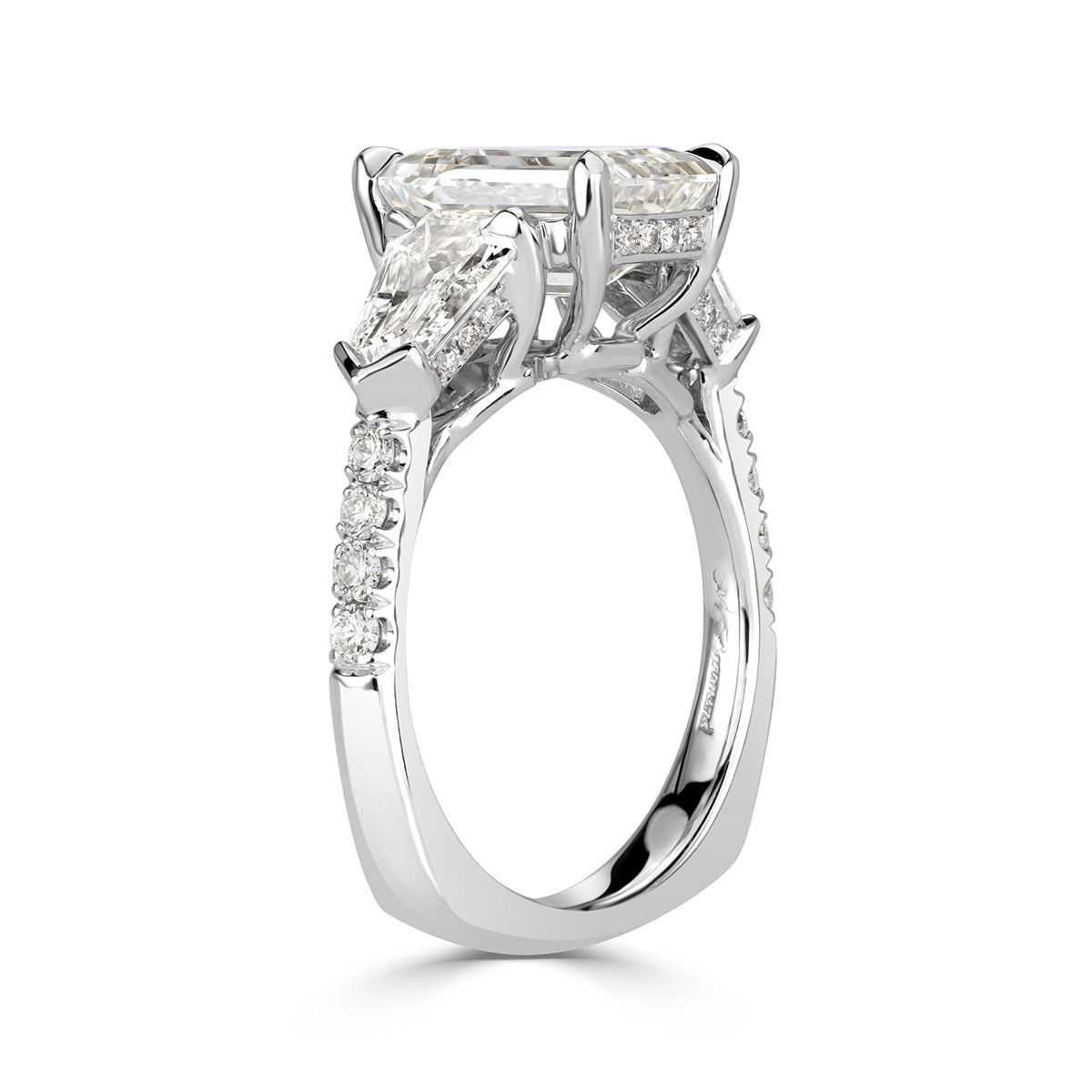 4.12ct Emerald Cut Diamond Engagement Ring
