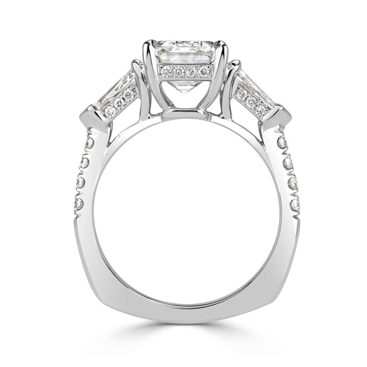 4.12ct Emerald Cut Diamond Engagement Ring
