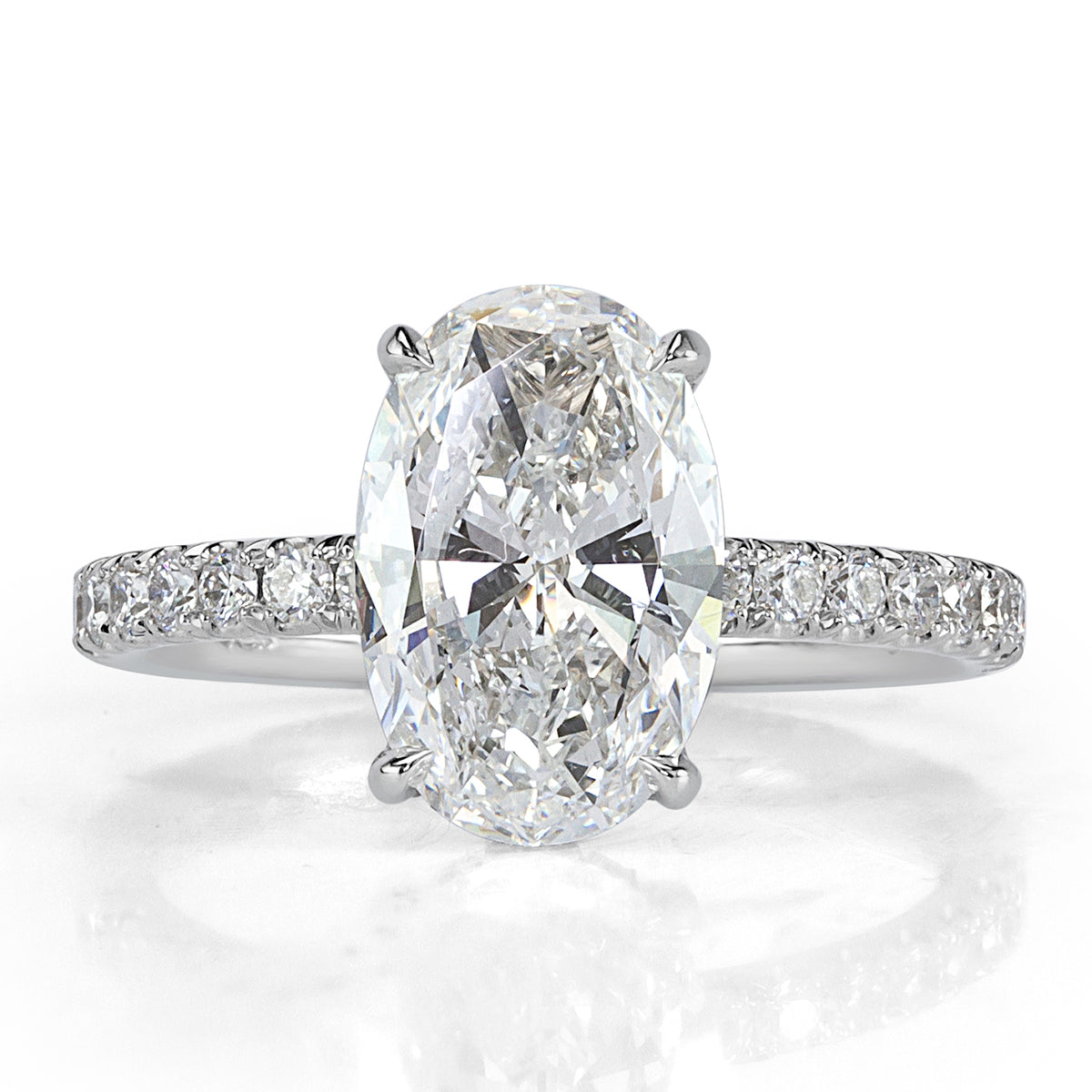 3.40ct Oval Cut Diamond Engagement Ring