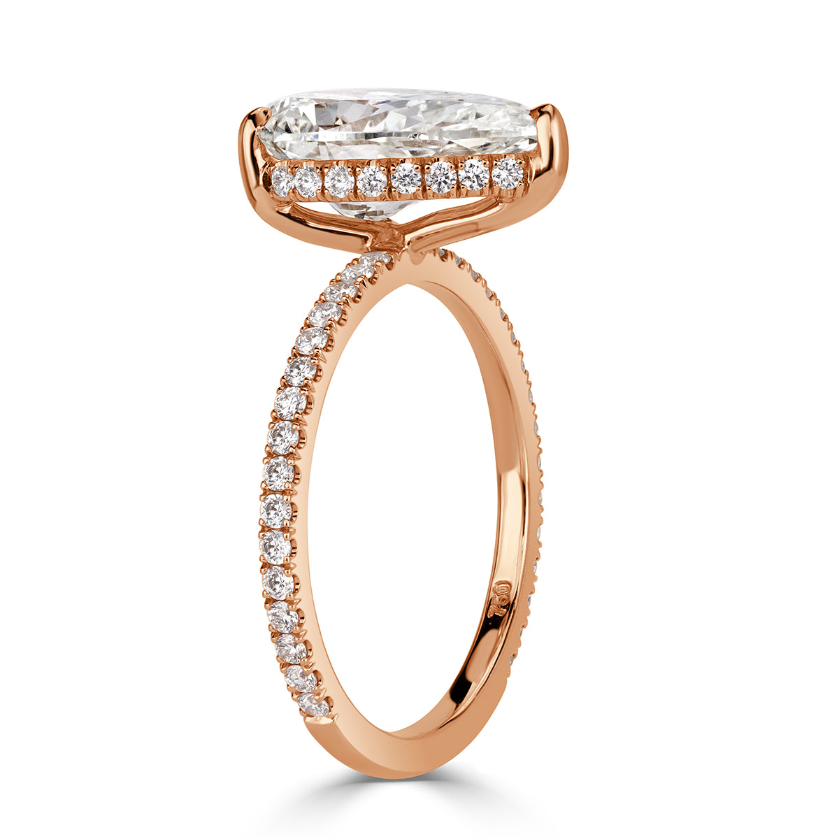 3.43ct Pear Shaped Diamond Engagement Ring