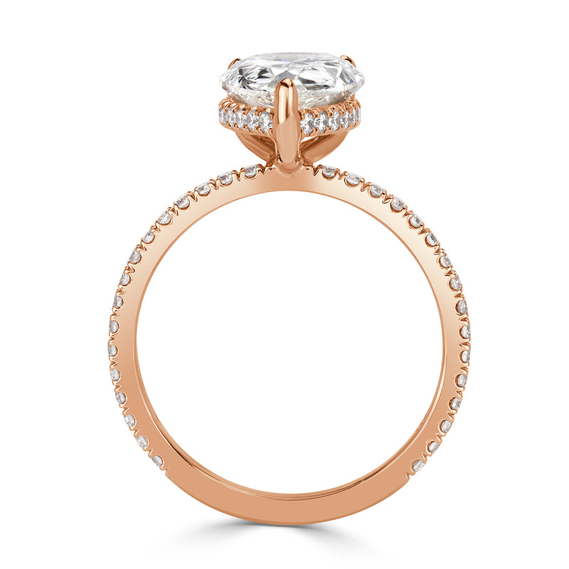 3.43ct Pear Shaped Diamond Engagement Ring