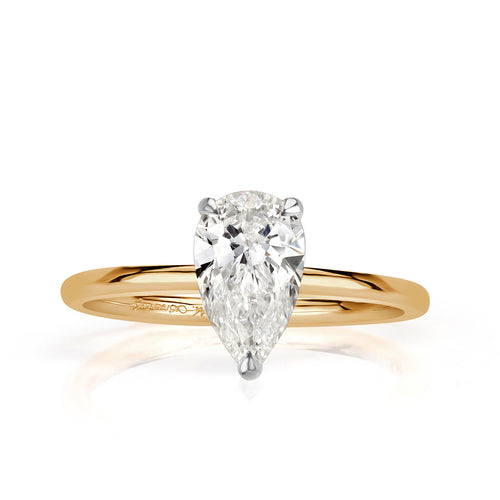 1.36ct Pear Shaped Diamond Engagement Ring
