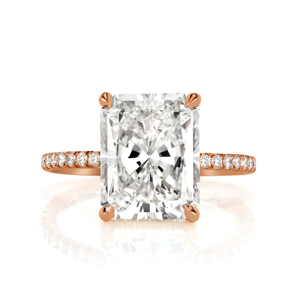 5.36ct Radiant Cut Diamond Engagement Ring