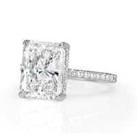 5.48ct Radiant Cut Diamond Engagement Ring