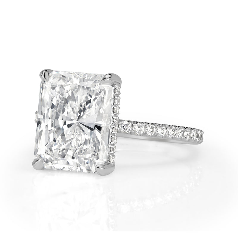 5.48ct Radiant Cut Diamond Engagement Ring
