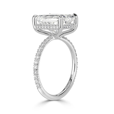 5.48ct Radiant Cut Diamond Engagement Ring