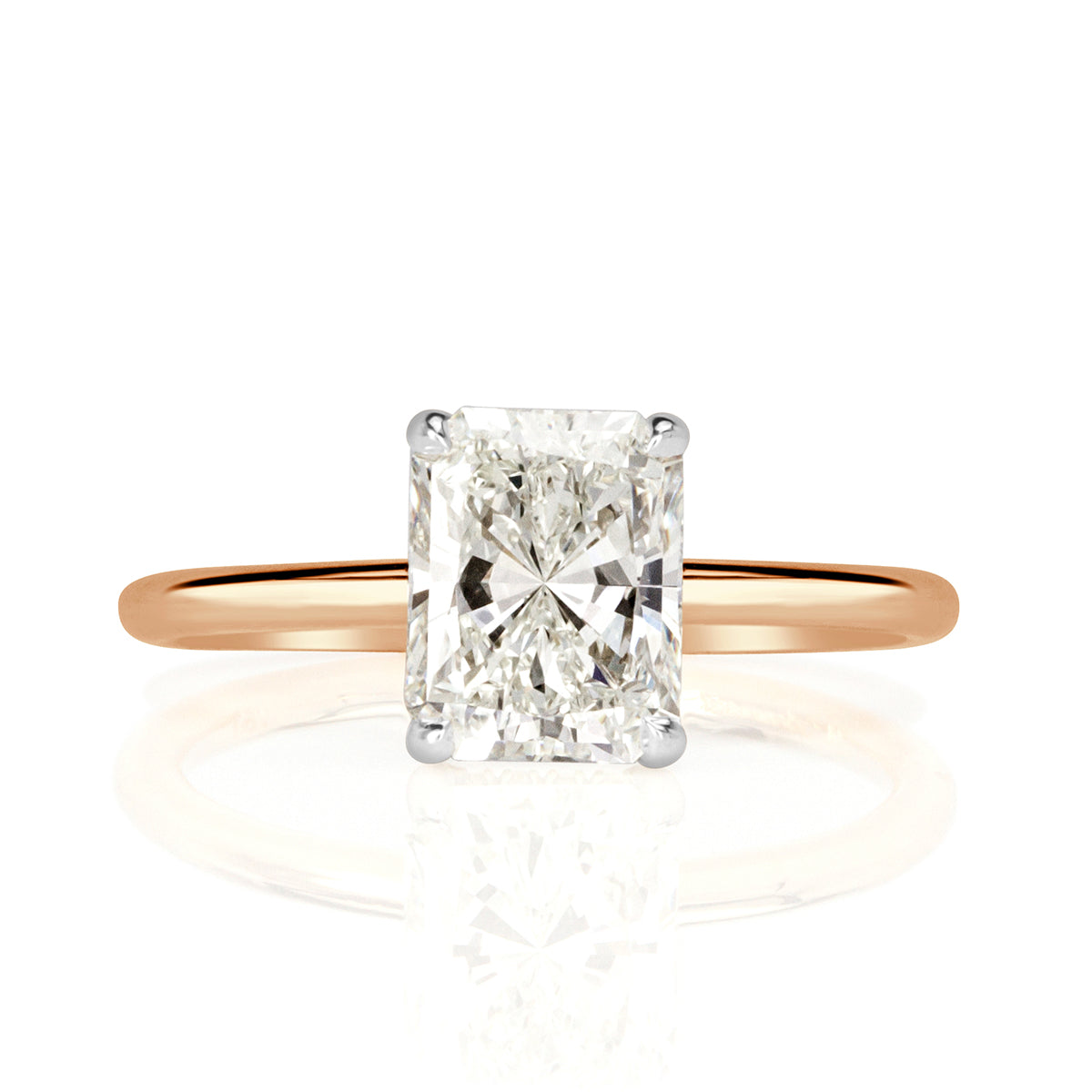 1.58ct Radiant Cut Diamond Engagement Ring