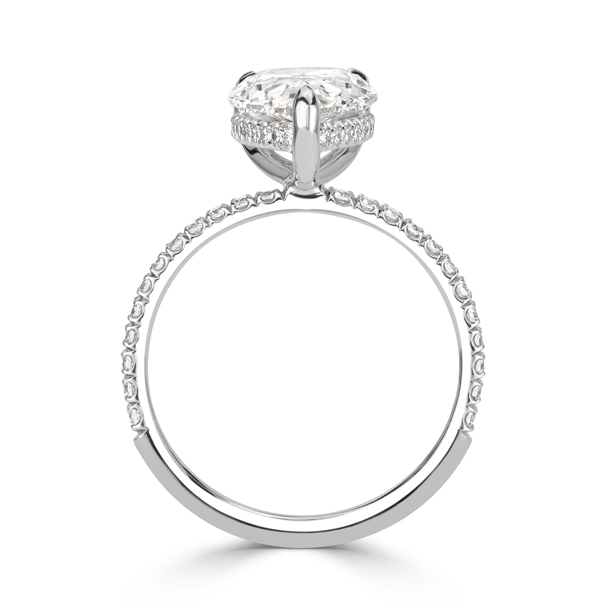 3.46ct Pear Shaped Diamond Engagement Ring