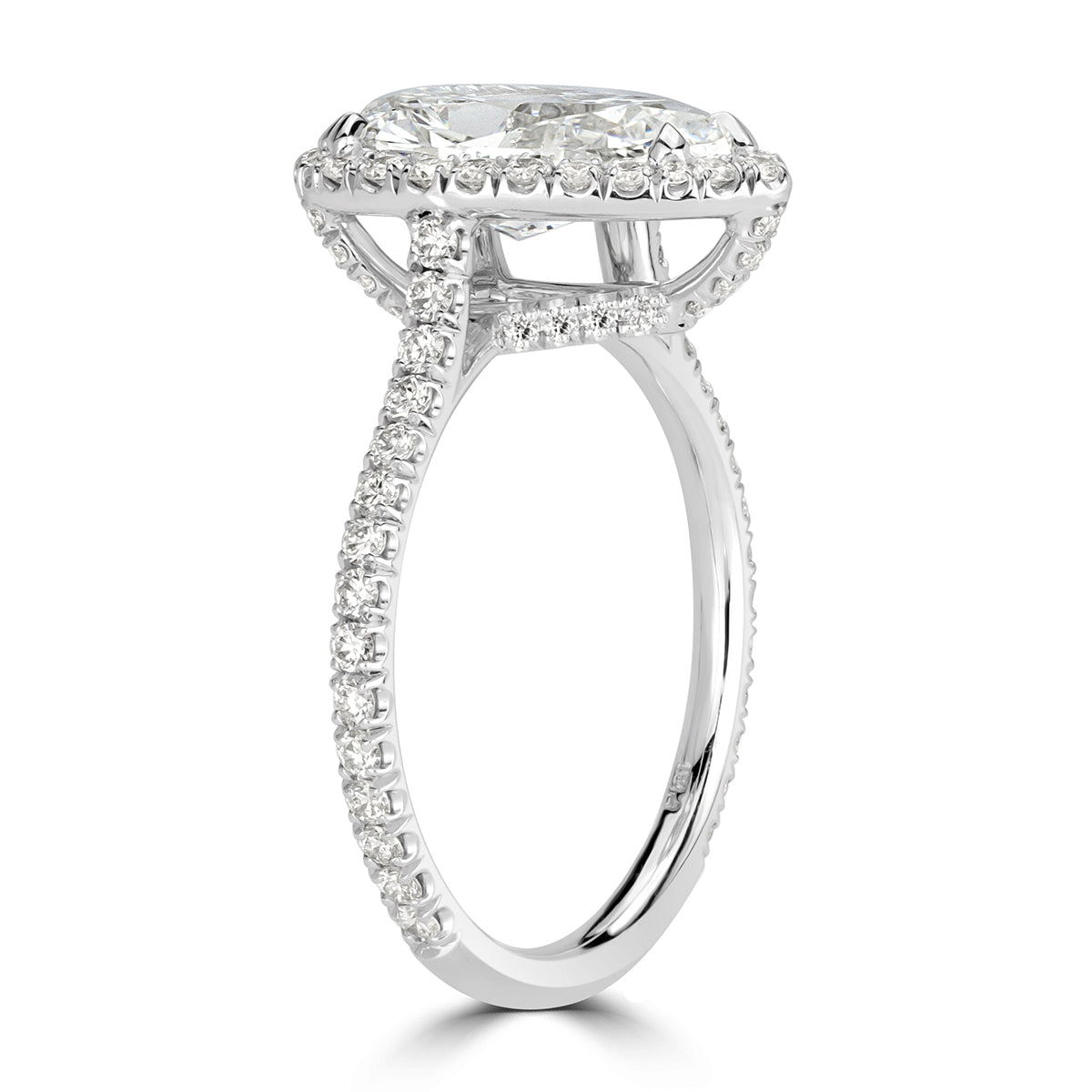 3.64ct Pear Shaped Diamond Engagement Ring