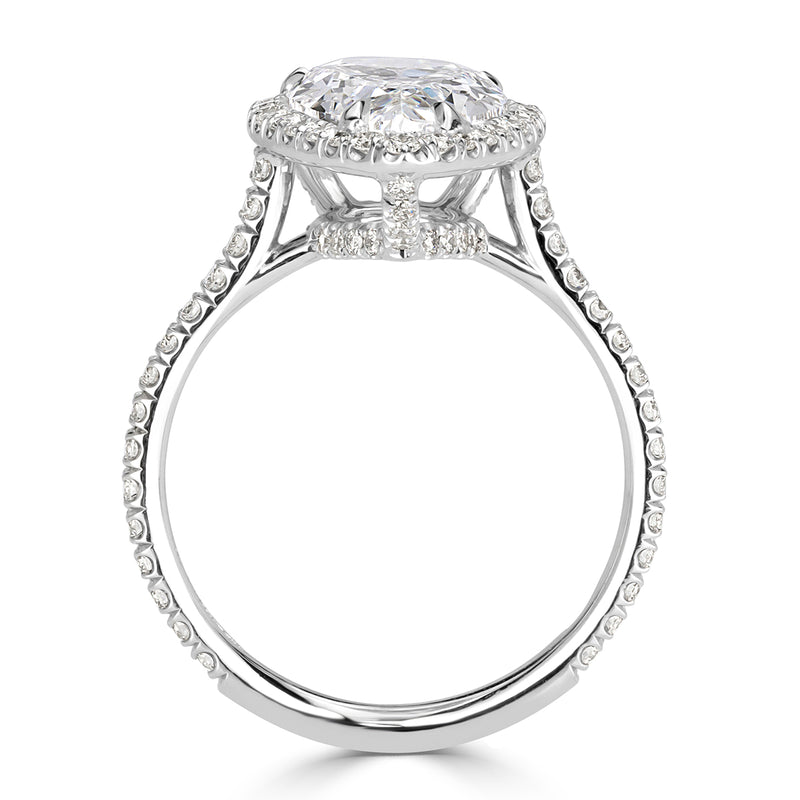 3.64ct Pear Shaped Diamond Engagement Ring