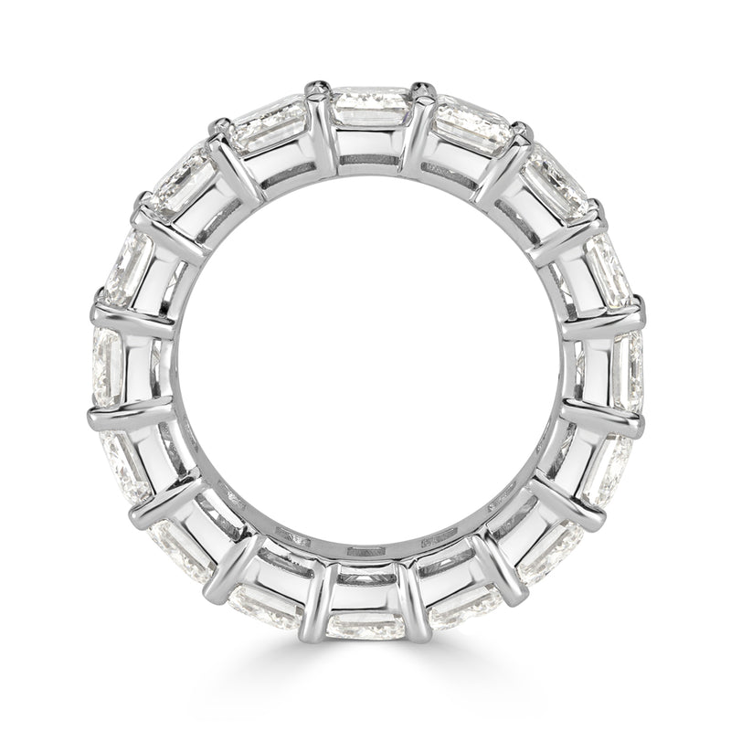 11.23ct Emerald Cut Diamond Eternity Band in Platinum