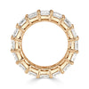 11.23ct Emerald Cut Diamond Eternity Band in 18k Champagne Yellow Gold