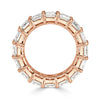 11.23ct Emerald Cut Diamond Eternity Band in 18k Rose Gold