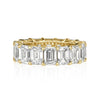 11.23ct Emerald Cut Diamond Eternity Band in 18k Yellow Gold
