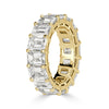 11.23ct Emerald Cut Diamond Eternity Band in 18k Yellow Gold