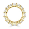 11.23ct Emerald Cut Diamond Eternity Band in 18k Yellow Gold
